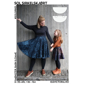 Sol Sirkelskjørt (XS-4XL + 86-164)