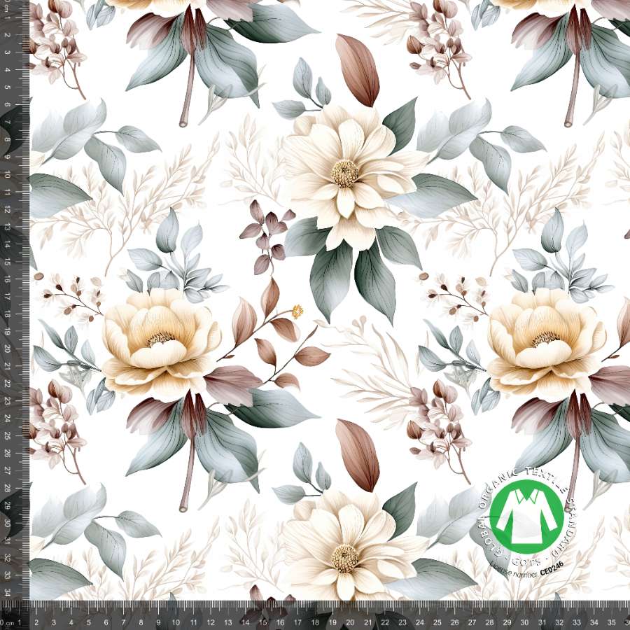 Jersey med sarte blomster