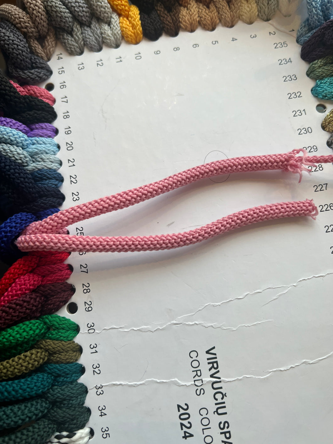 Heklesnor 5-6 mm farge 25 lys rosa